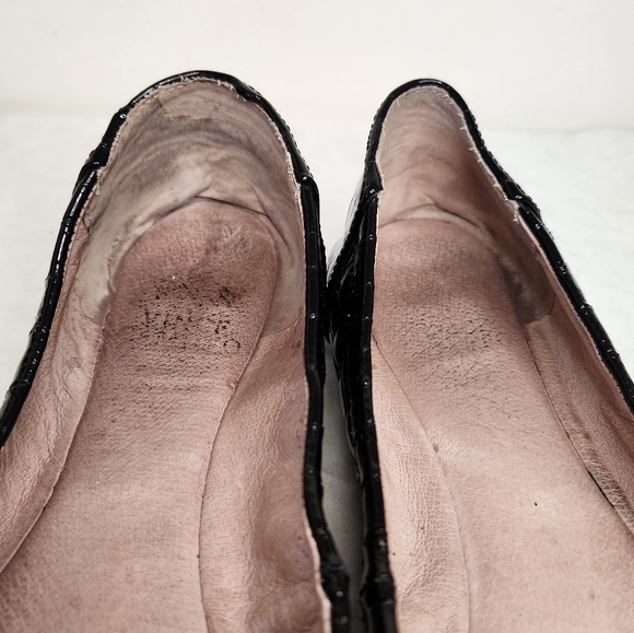 Croc Patent Leather Ballet Flats - Picture 14 of 14